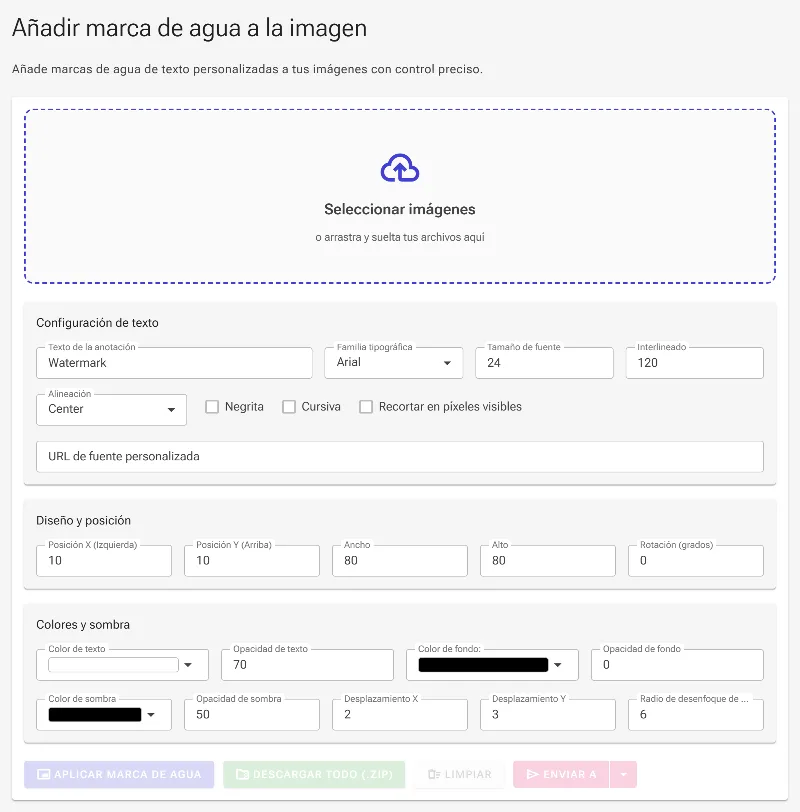 Abre la herramienta de marcas de agua