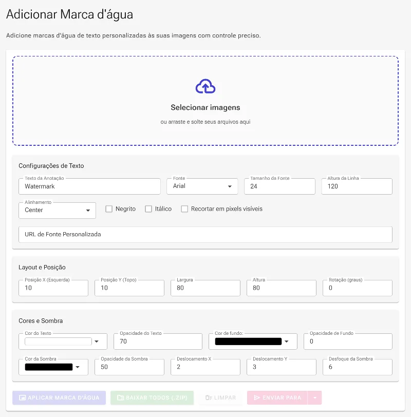 Abra a Ferramenta de Marca d'Água
