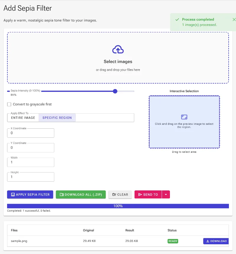 Process and Download Your Image