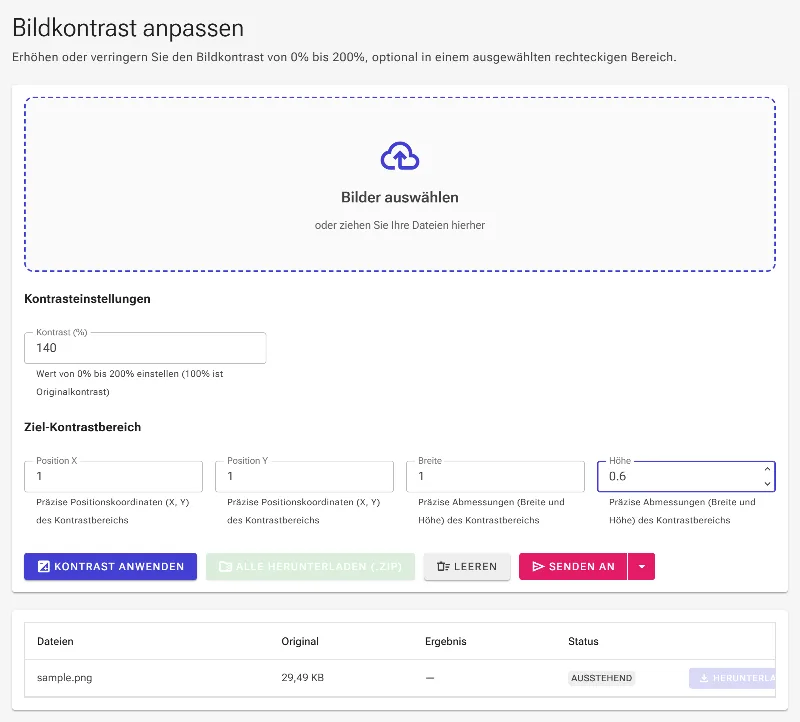 Definieren Sie einen lokalen Zielbereich