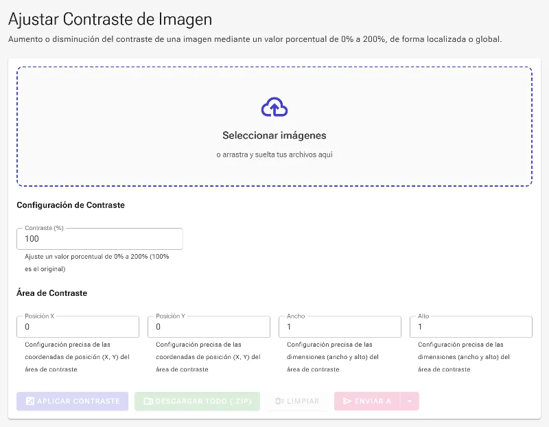 Abre la herramienta de ajuste de contraste
