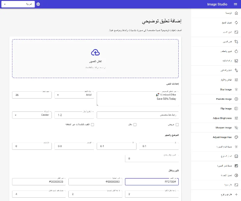 طبق ألوان العلامة التجارية وظلال النصوص
