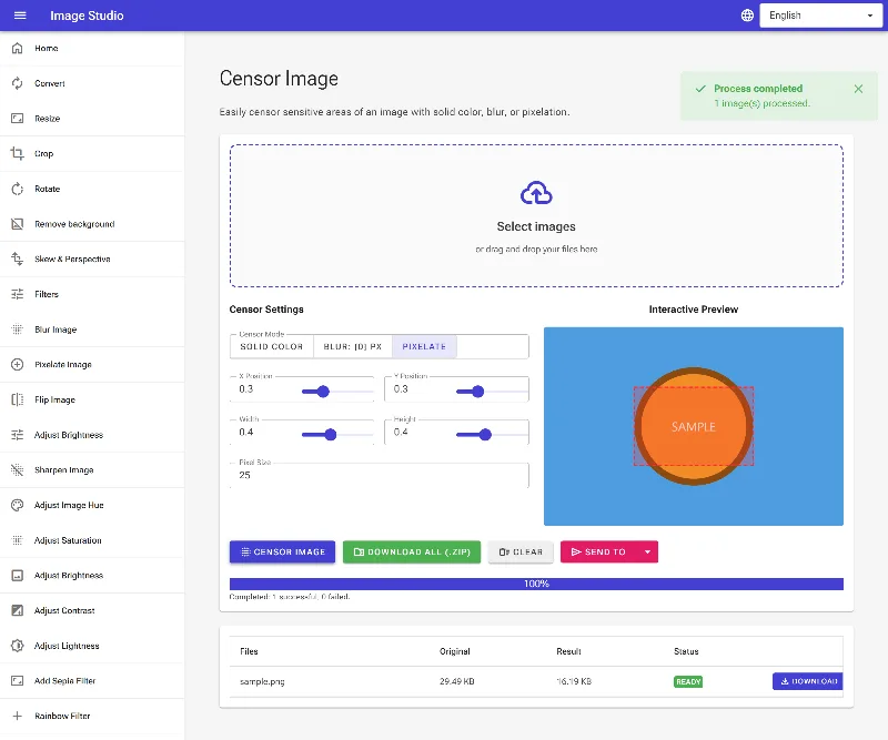 Process and Save the Result
