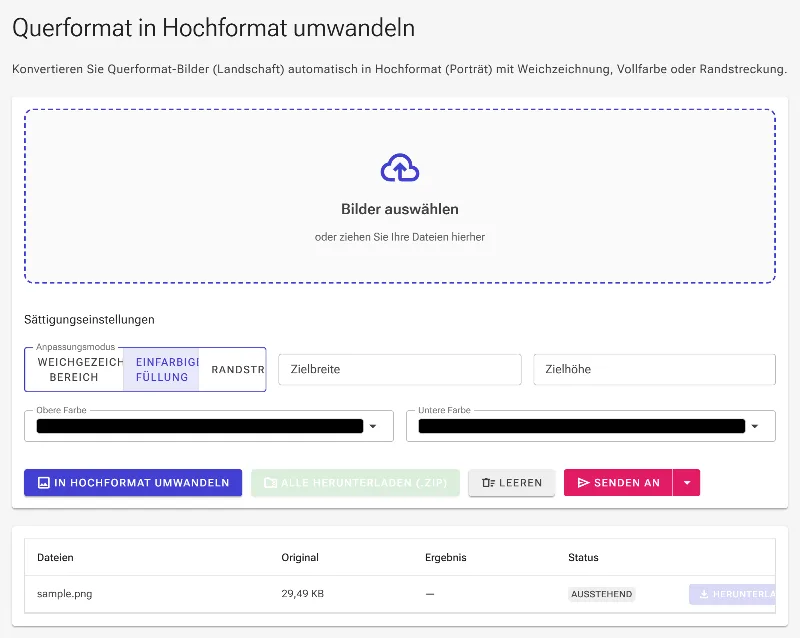 Einfarbige Hintergründe konfigurieren