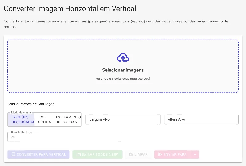 Abra o conversor de tela vertical