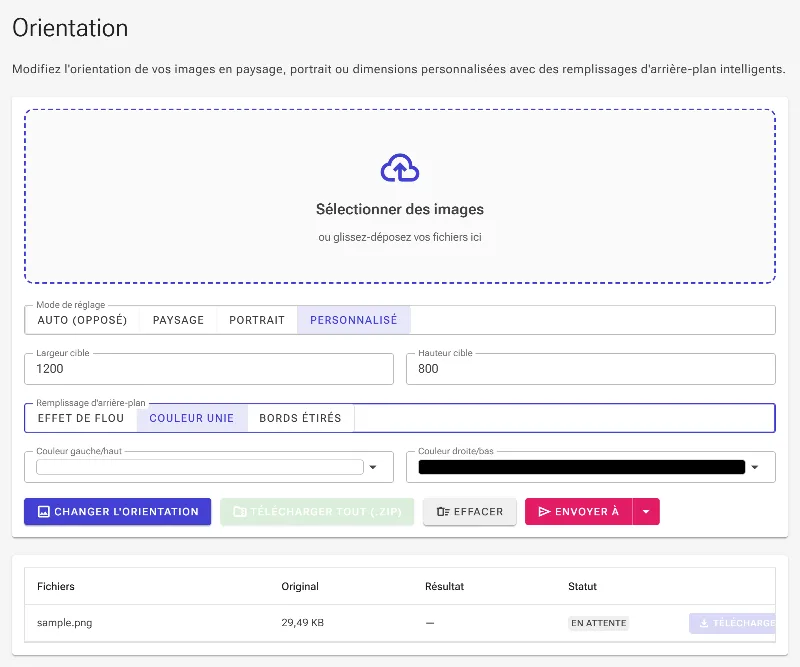 Appliquez des dégradés de couleur unie