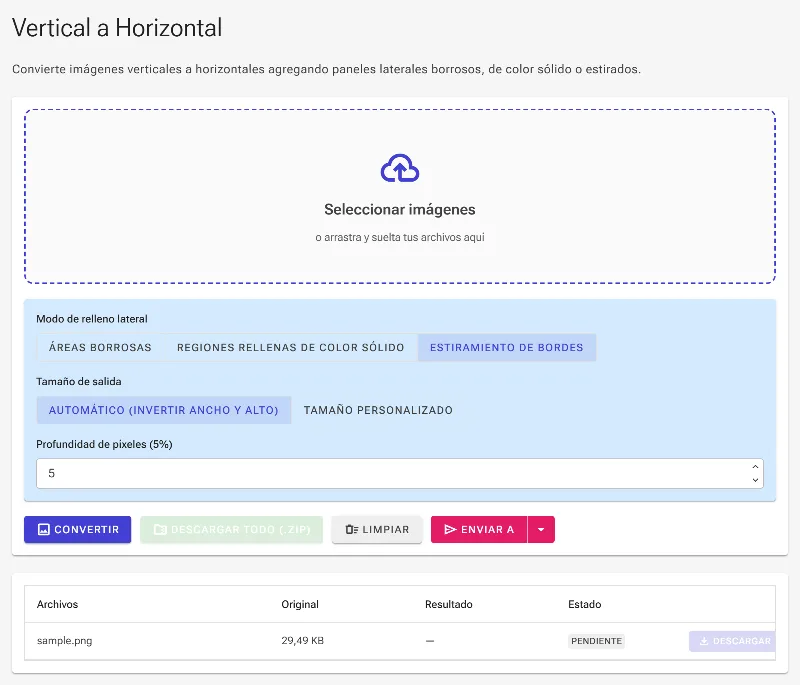 Aplica bordes con estiramiento