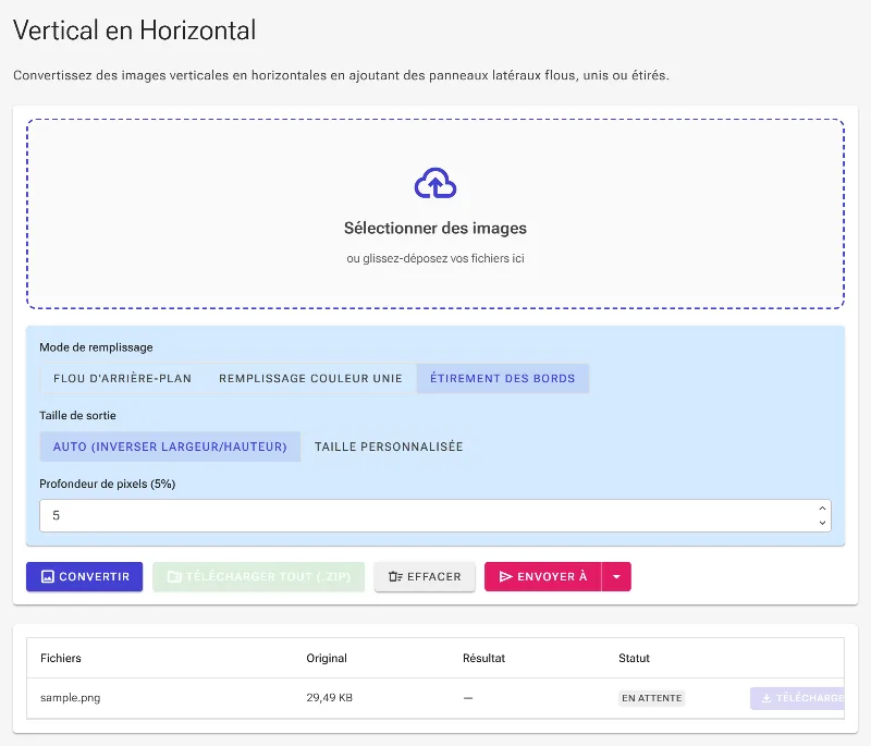 Appliquez des bordures par étirement