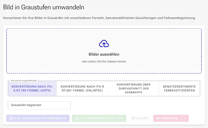 Den Graustufen-Konverter öffnen