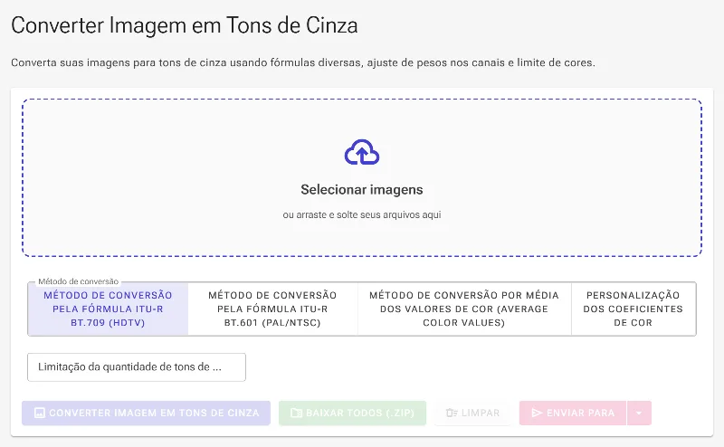 Abra o conversor de tons de cinza