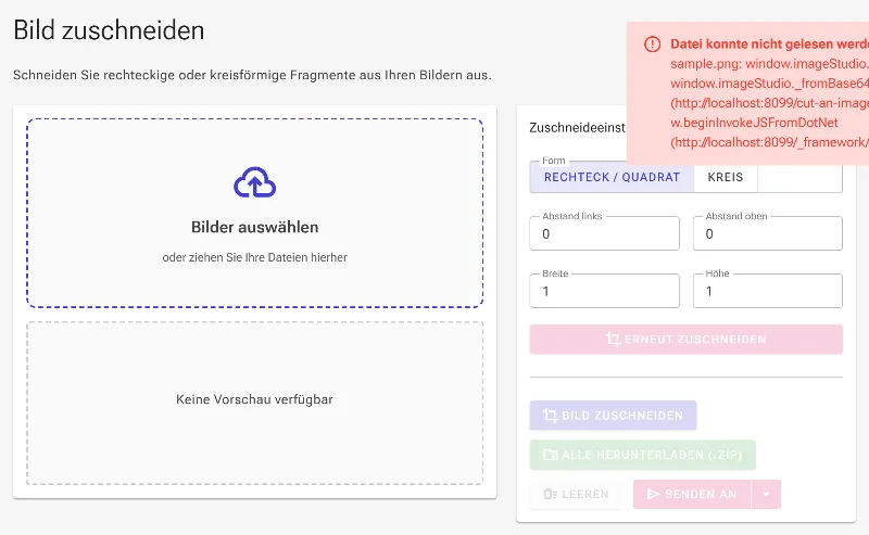 Quellbild hochladen