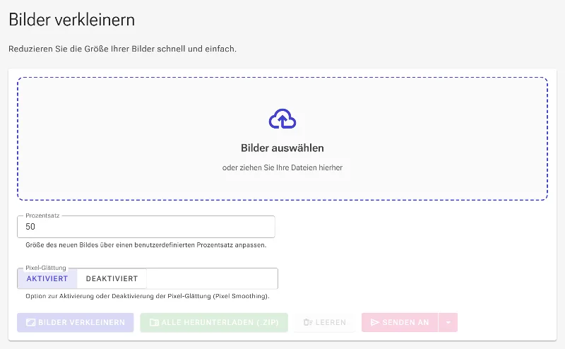 Öffnen Sie das Tool zur Bildverkleinerung