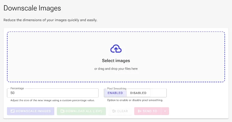 Open the image downscale tool