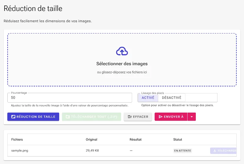 Téléchargez vos images sources