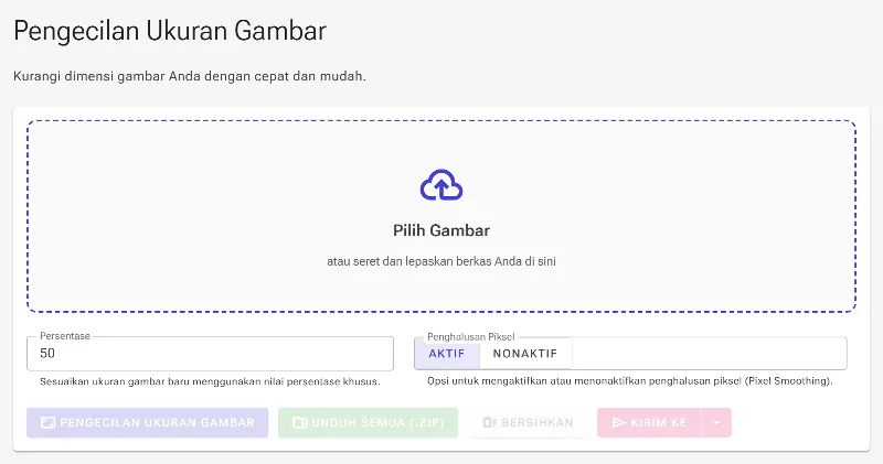 Buka alat pengecil gambar