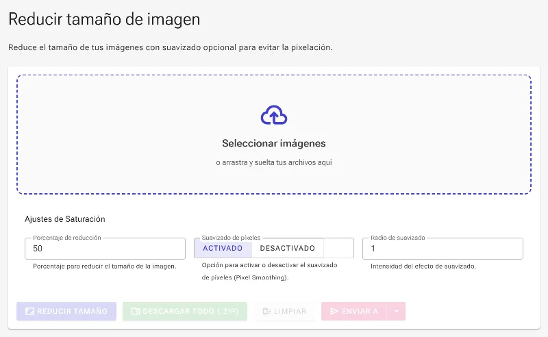 Abre la herramienta de reducción