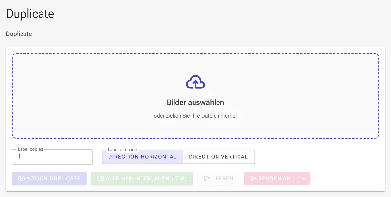Öffnen Sie das Bild-Duplizierungstool