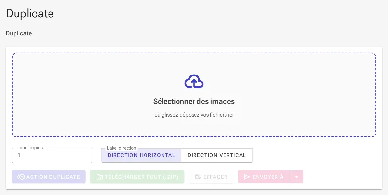 Ouvrez l'outil de duplication d'image