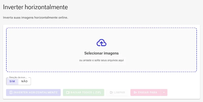 Abra o inversor de imagem horizontal