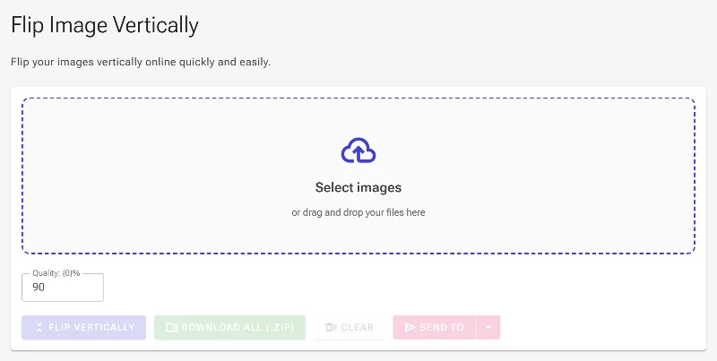 Open the vertical flip tool