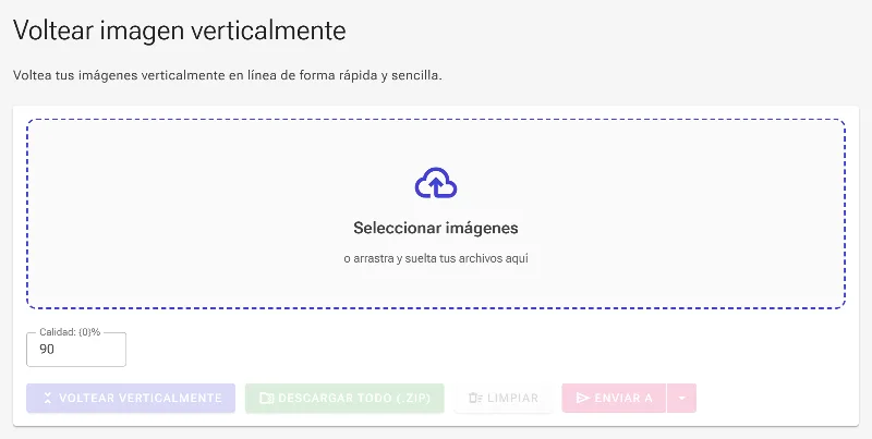 Abre la herramienta de volteo vertical