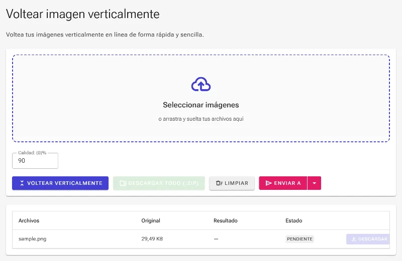 Sube tus imágenes de origen