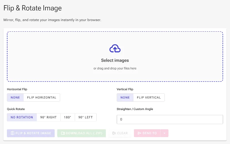 Open the Flip Image tool