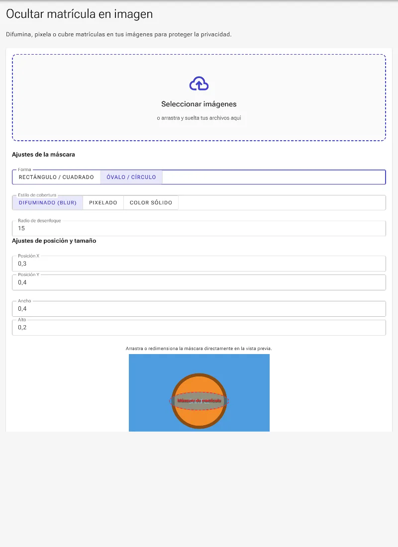 Selecciona la forma de la máscara