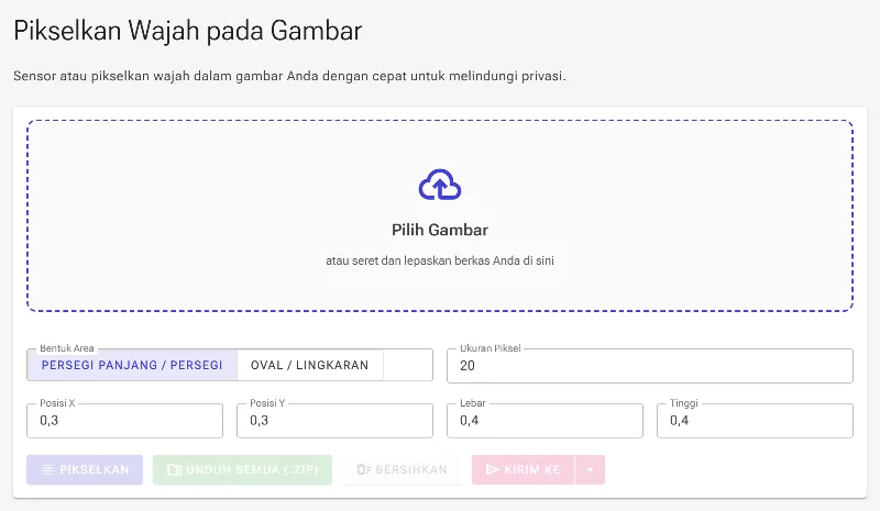 Buka alat pixelasi wajah