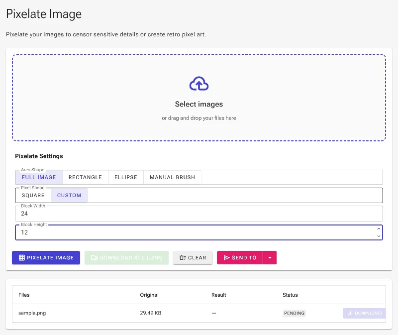 Adjust block dimensions and aspect