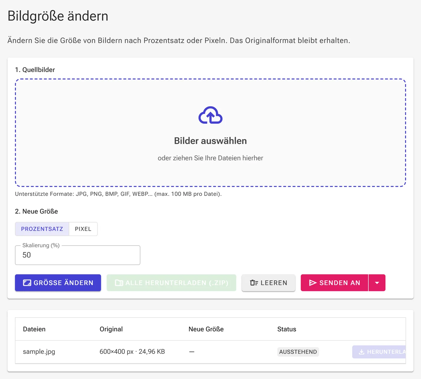 Prozentskalierung-Bildschirm