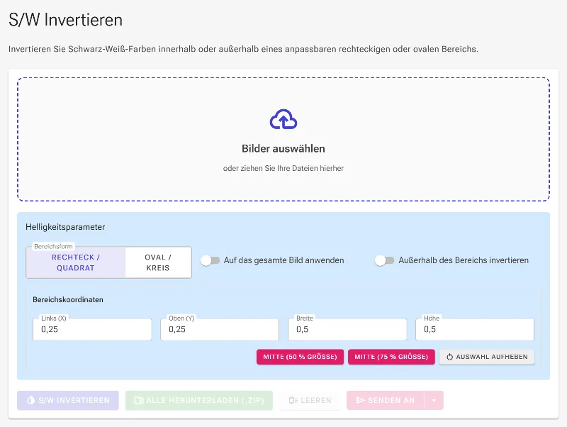 Öffnen Sie das Tool zur Farbumkehr