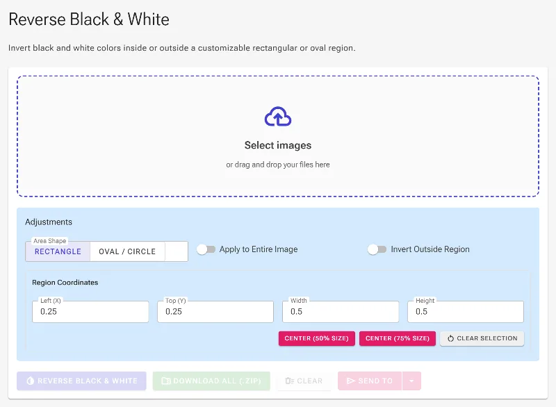 Open the color reversion tool