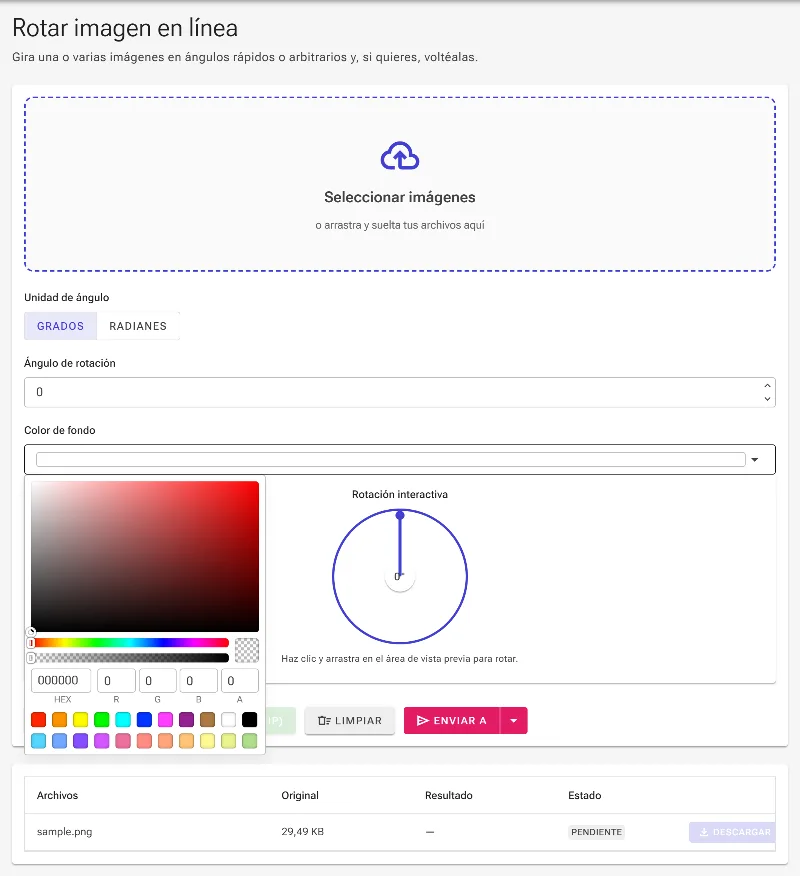 Personaliza el color de fondo