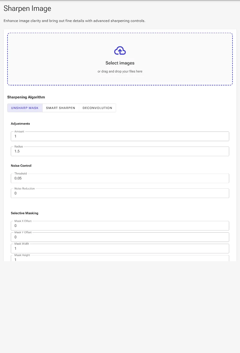 Upload the image to process