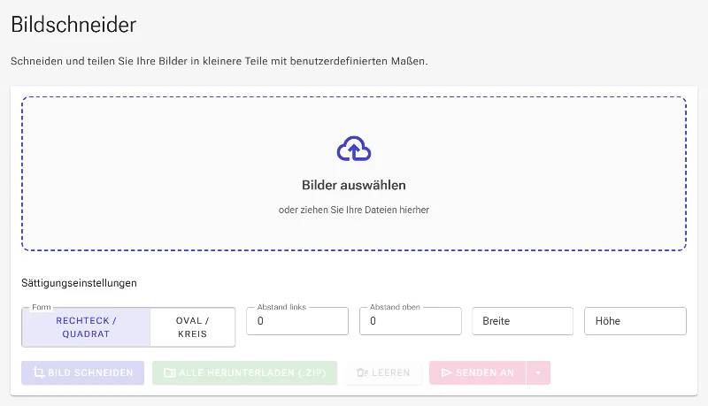 Öffnen Sie das Image Slicer-Tool