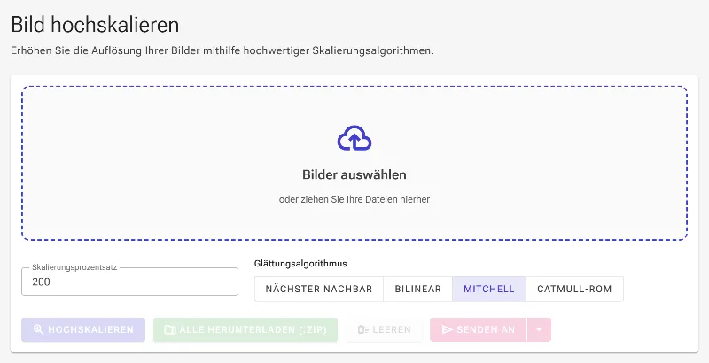 Entdecken Sie das Bild-Upscaling-Tool