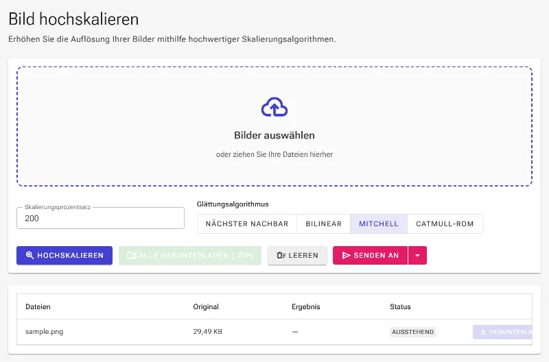 Wählen Sie einen Algorithmus zur Pixelglättung