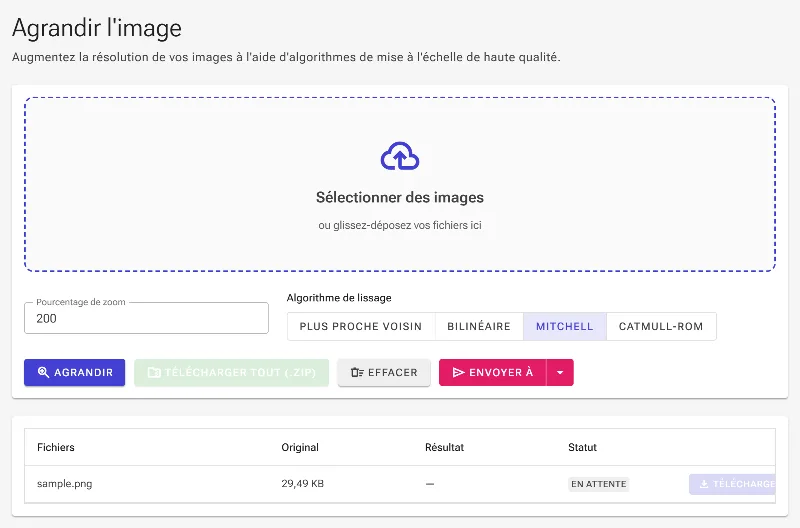 Choisissez un algorithme de lissage de pixels