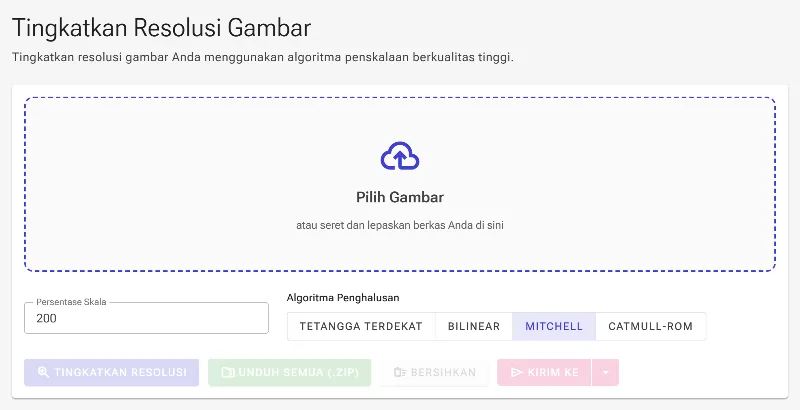 Jelajahi alat pembesar resolusi gambar