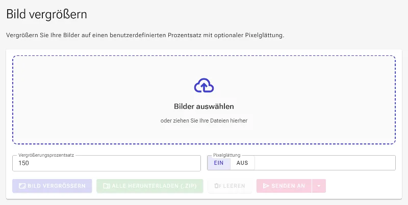 Das Tool zur Bildvergrößerung öffnen